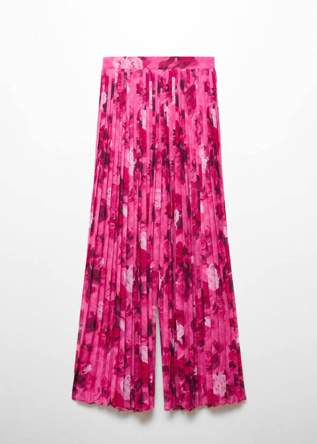 Pleated floral pants - 9