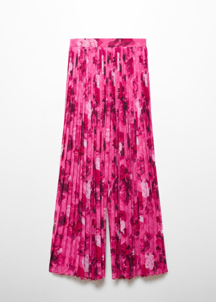 Pleated floral pants - 1