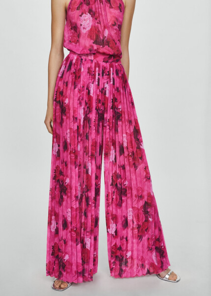 Pleated floral pants - 5