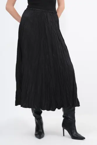 Pleated Long Skirt with Elastic Waistband E16125-b5 - 5