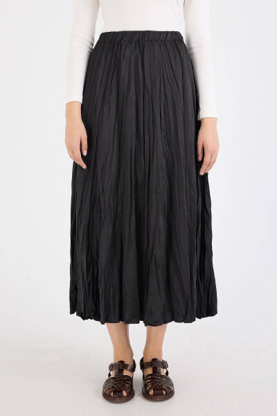 Pleated Long Skirt with Elastic Waistband E16125-b5 - 4