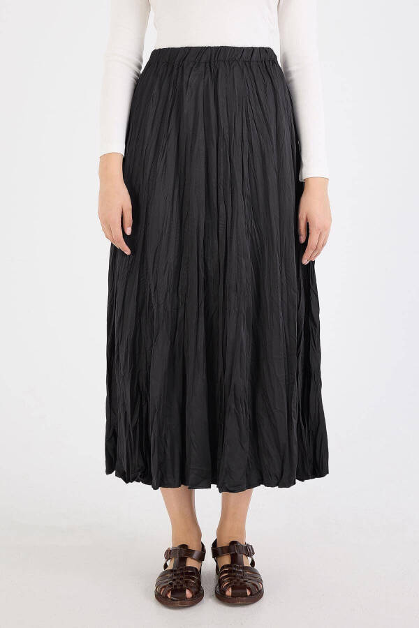 Pleated Long Skirt with Elastic Waistband E16125-b5 - 4