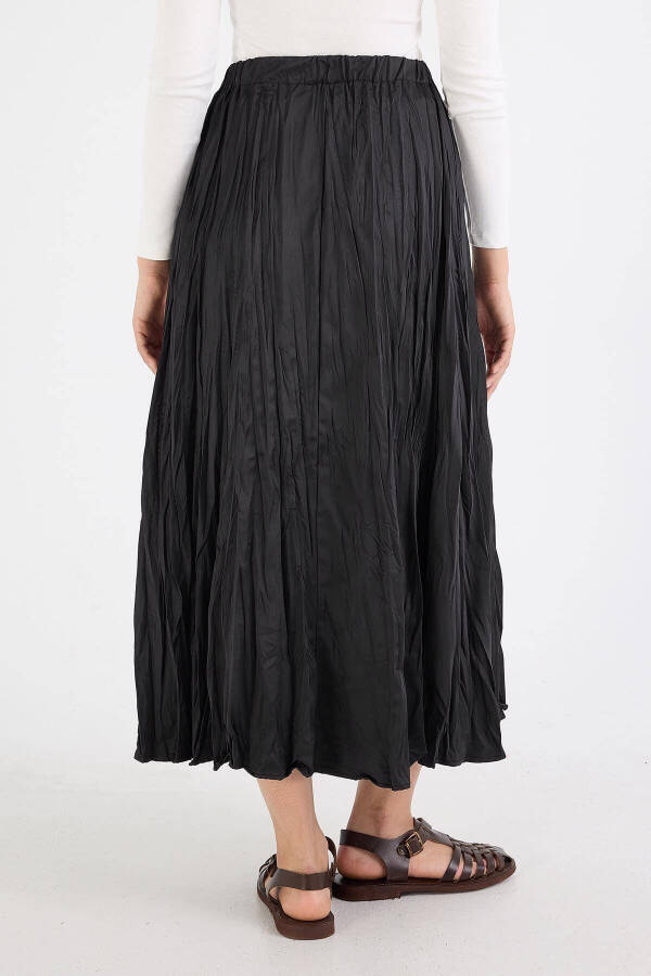Pleated Long Skirt with Elastic Waistband E16125-b5 - 5