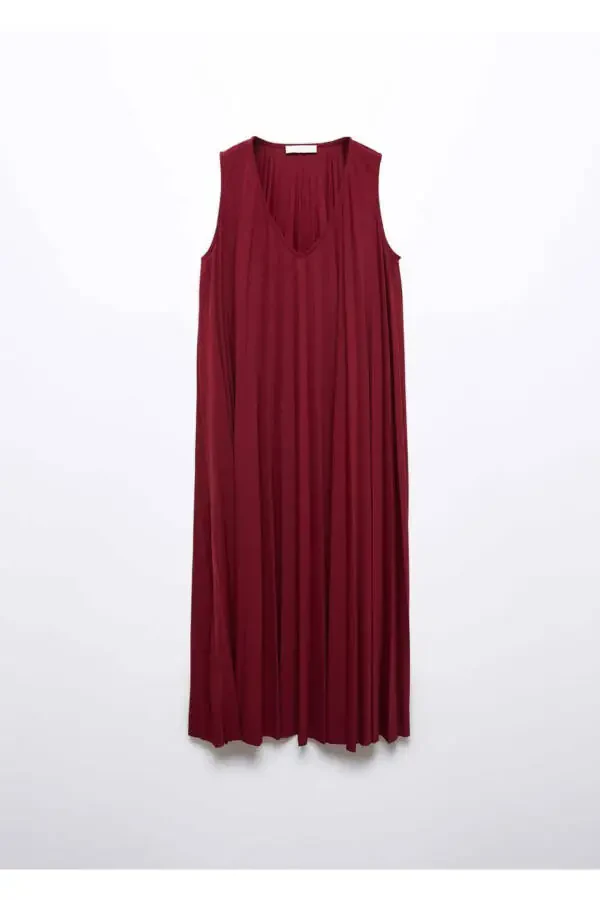 Pleated Midi Dress - 3