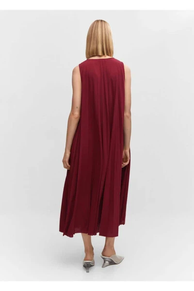 Pleated Midi Dress - 4