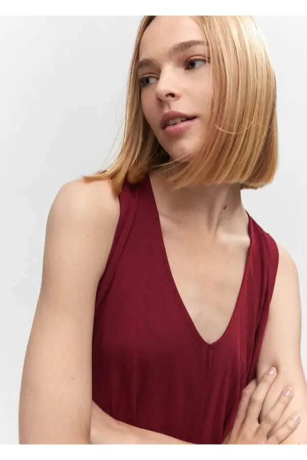 Pleated Midi Dress - 7