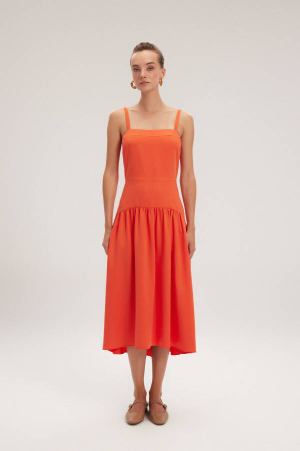 Pleated Midi Dress - 1