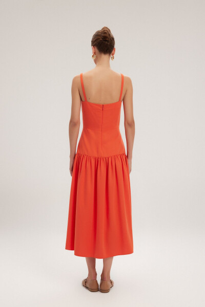 Pleated Midi Dress - 5