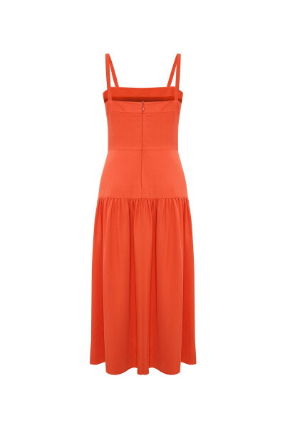 Pleated Midi Dress - 8