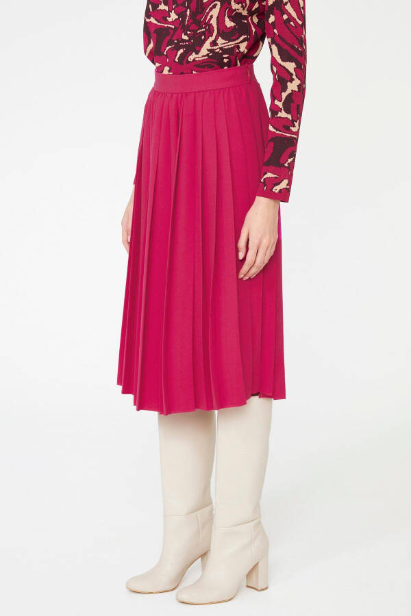 Pleated Midi Skirt - 4
