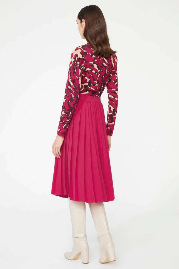Pleated Midi Skirt - 5