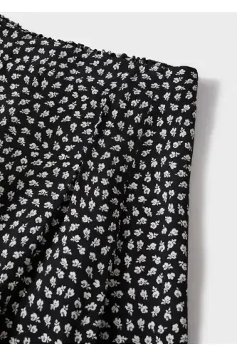 Pleated Mini Skirt-Black - 8