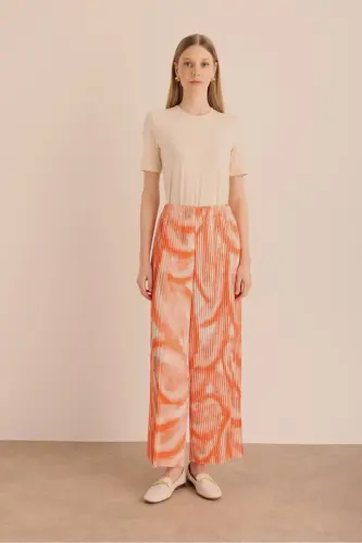Pleated Patterned Pants - AKER (1)