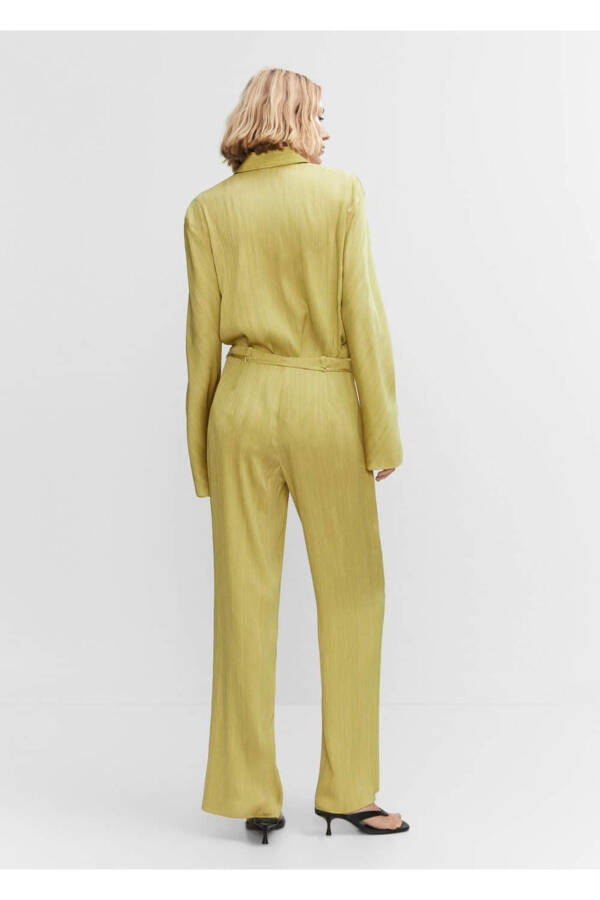 Pleated satin trousers - 4