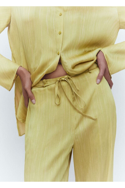 Pleated satin trousers - 7
