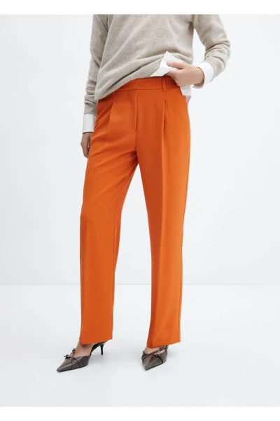Pleated Straight-Leg Pants - 1
