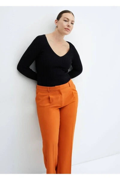 Pleated Straight-Leg Pants - 6