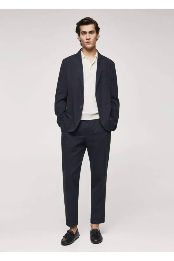 Pleated Trouser with Tapered Legs - 2