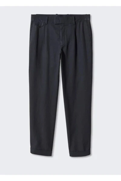 Pleated Trouser with Tapered Legs - 3