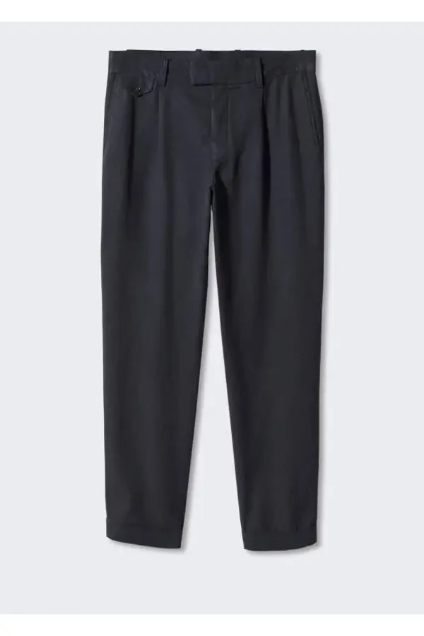 Pleated Trouser with Tapered Legs - 3