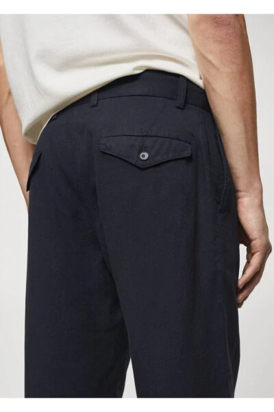 Pleated Trouser with Tapered Legs - 5