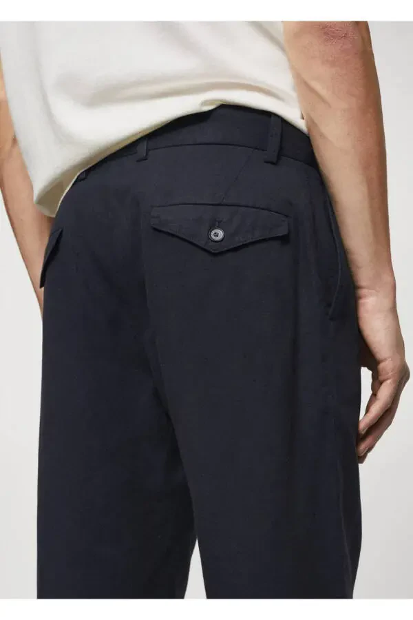 Pleated Trouser with Tapered Legs - 5