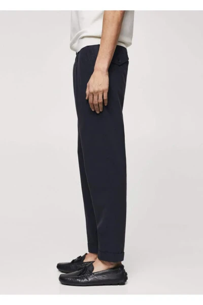 Pleated Trouser with Tapered Legs - 6