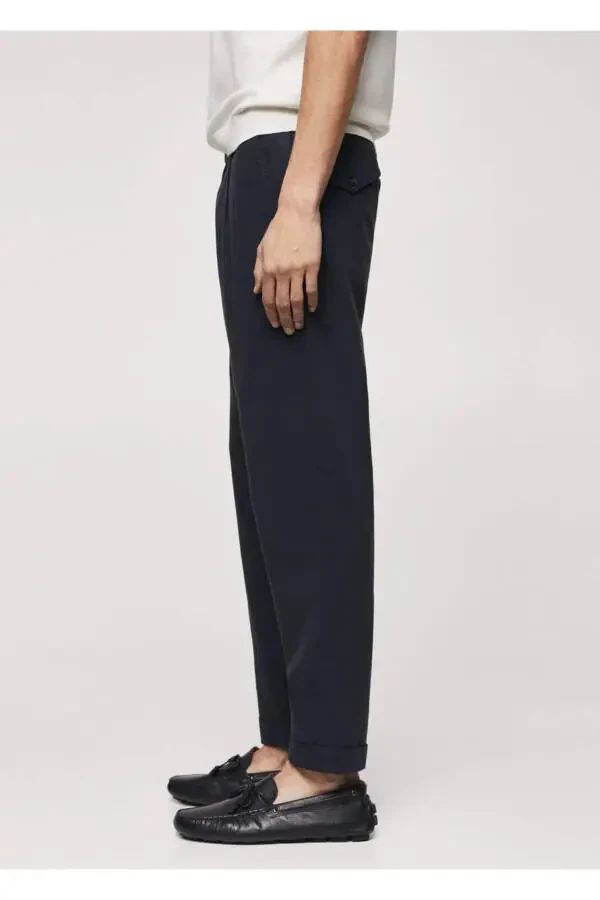 Pleated Trouser with Tapered Legs - 6