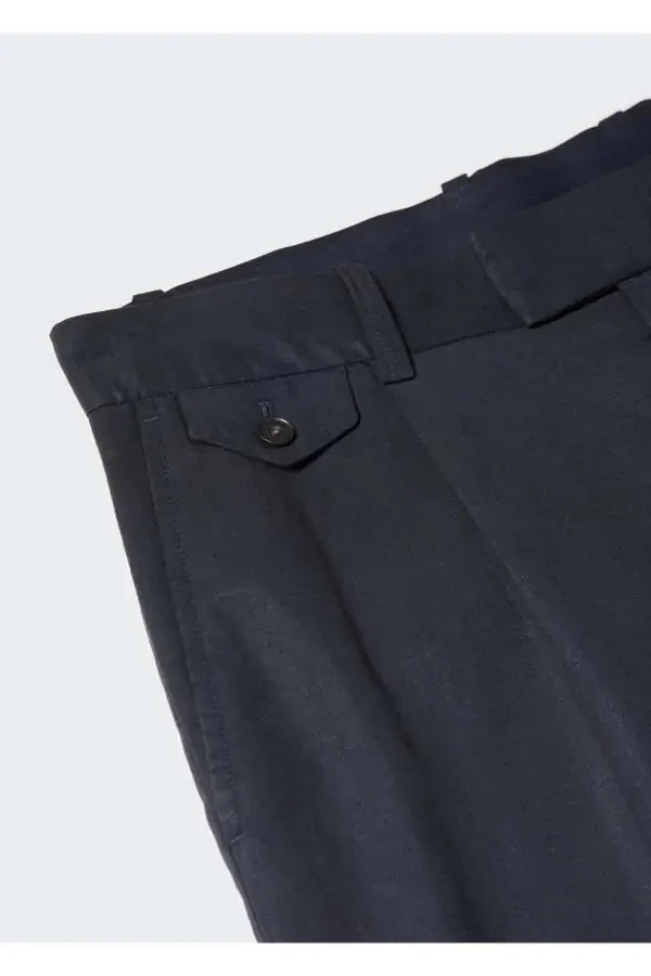 Pleated Trouser with Tapered Legs - 7