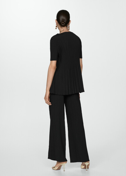 Pleated trousers, black. - 4