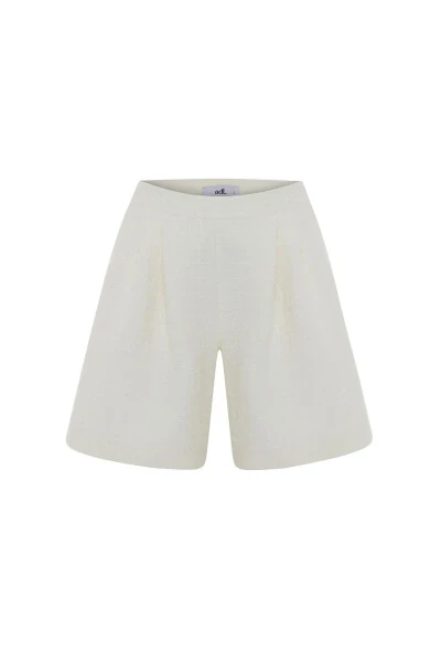 Pleated Tweed Shorts - 7