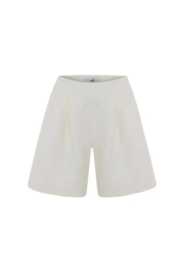 Pleated Tweed Shorts - 7