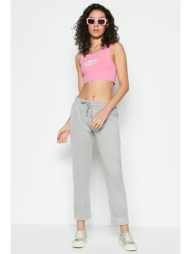 Pleated Waist And Cuffed Hem Sweatpants 810 Gray-Gray - LC WAIKIKI (1)