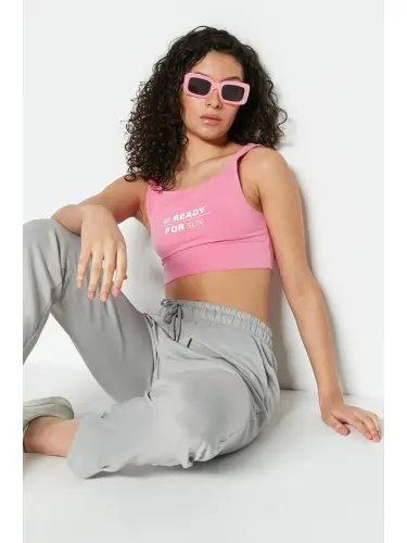 Pleated Waist And Cuffed Hem Sweatpants 810 Gray-Gray - 3