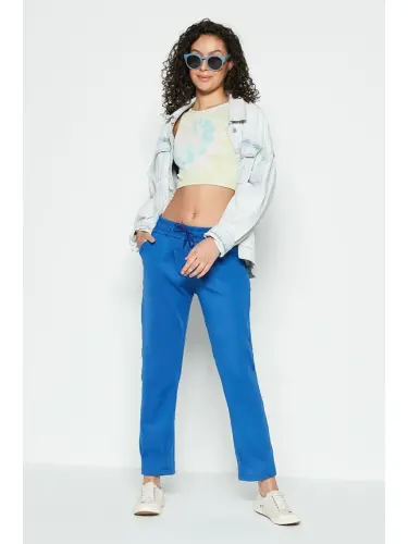 Pleated Waist and Hem Sweatpants 810 Sax-Blue - LC WAIKIKI (1)