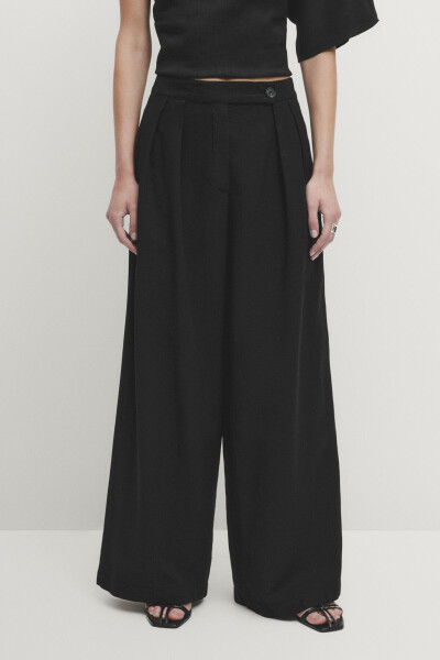 Pleated wide-leg pants - 2