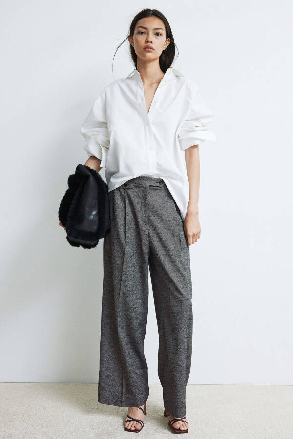 Pleated wide-leg pants - 1