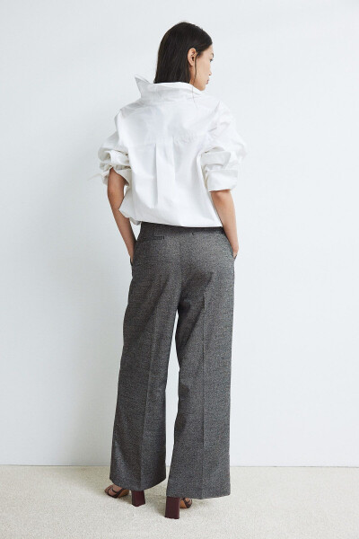 Pleated wide-leg pants - 4