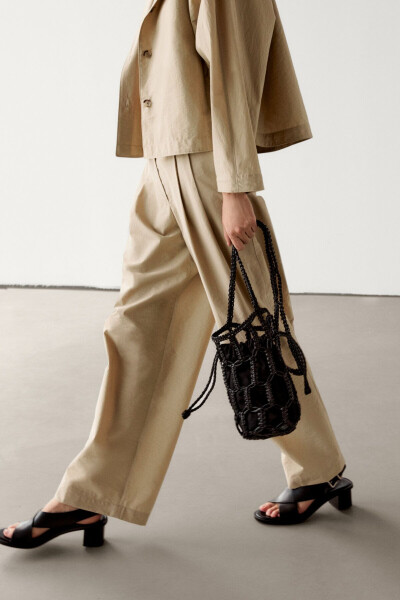 Pleated wide-leg suit pants - 3