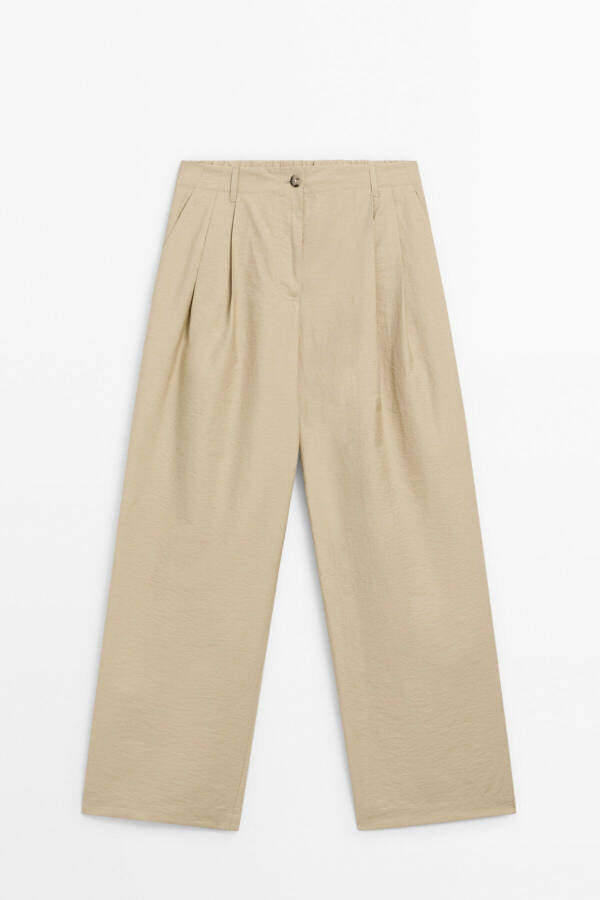 Pleated wide-leg suit pants - 6