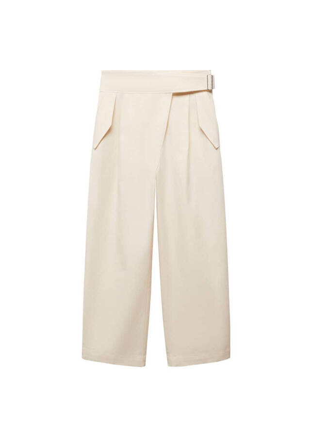 Pleated Wide-Leg Trousers - 9