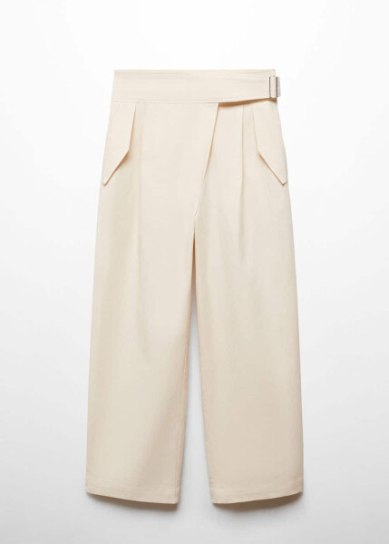 Pleated Wide-Leg Trousers - 10