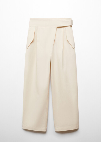 Pleated Wide-Leg Trousers - 1