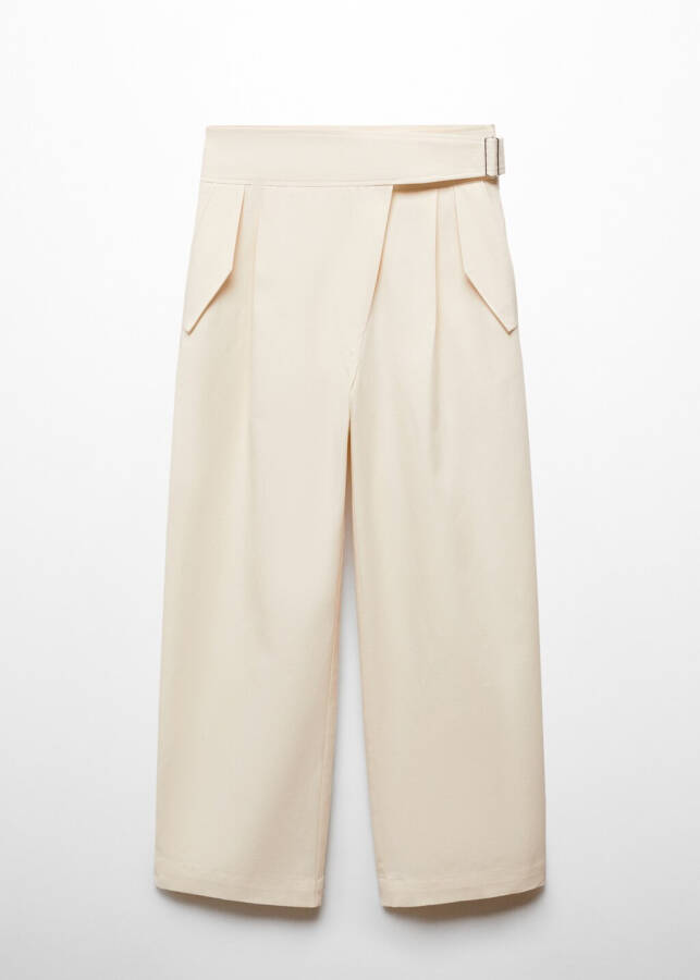 Pleated Wide-Leg Trousers - 1