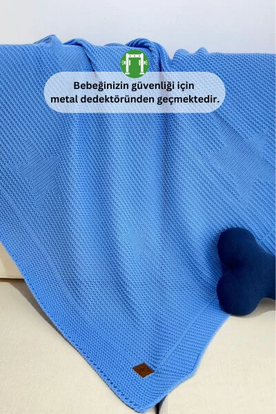 Плед для новорожденных Starlink, вязаный, с сертификатом Oeko-tex, размер 80 х 100 см - 5