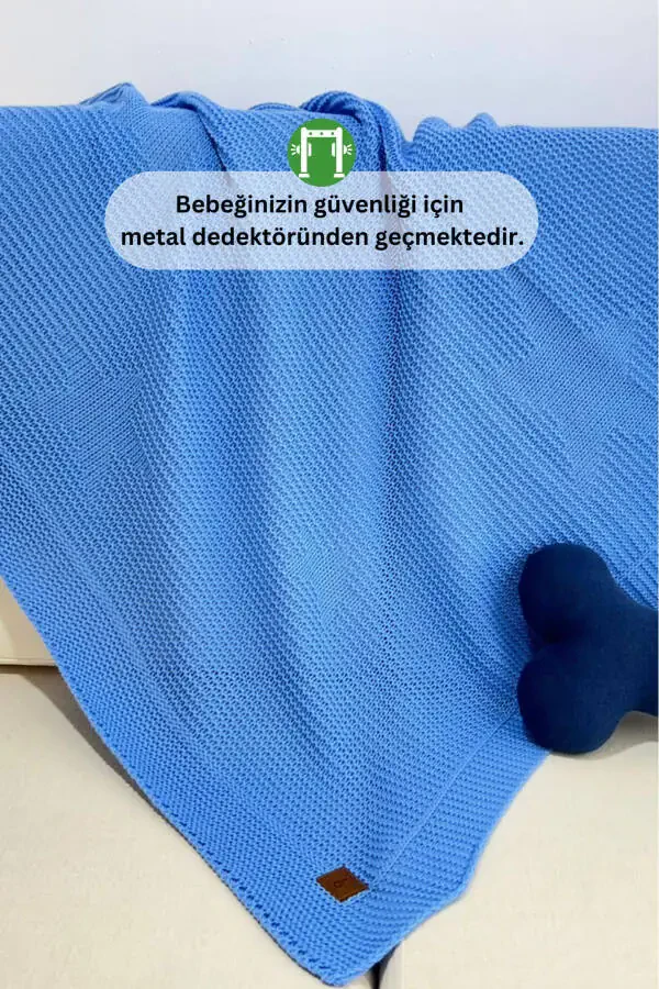 Плед для новорожденных Starlink, вязаный, с сертификатом Oeko-tex, размер 80 х 100 см - 5