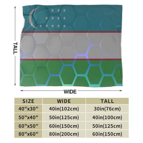 Плед с флагом Узбекистана для дивана, кровати, кресла, супер мягкий, теплый, уютный, фланель, 50