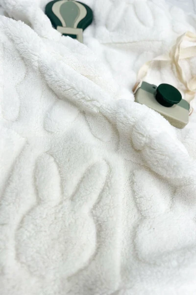 Плед Wellsoft Puffy для детей, белый мягкий плед, детский плед с рельефным изображением кролика - PINKIE HOME (1)