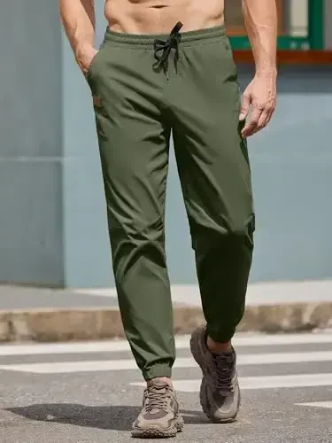 PLEPAN Erkaklar uchun Joggerlar Paxta Tortma Chino Kargo Shimlar Trekking Ochiq Havoda Twill Trek Jogger Sport Shimlari - 5