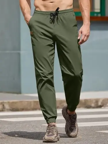 PLEPAN Erkaklar uchun Joggerlar Paxta Tortma Chino Kargo Shimlar Trekking Ochiq Havoda Twill Trek Jogger Sport Shimlari - 5